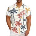 thumbnail image 2 of Yyeselk Men's Hawaiian Shirts Tropical Print Short Sleeve Summer Shirt Buttons Down Casual Relaxed Fit Lapel Collar Comfort Vacation Beach Shirts Blue05 XXXXL, 2 of 5