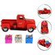 thumbnail image 2 of 1 PC Christmas Red Metal Truck Antique Cor Props de autos antiguos Modelo, 2 of 6
