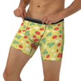 thumbnail image 3 of Salouo Floral Strawberr Pattern Men's Boxer Briefs, Soft & Breathable Underwear Elastic Waistband Briefs for Men,1-Pack, 3 of 7