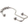 thumbnail image 4 of Anillos de ganchos de cortina de ducha, ganchos de ducha de doble deslizamiento de metal resistente a la oxidación para cortinas de varillas de ducha de baño, juego de 12 ganchos de níquel mate Feliz Sencillez, 4 of 4
