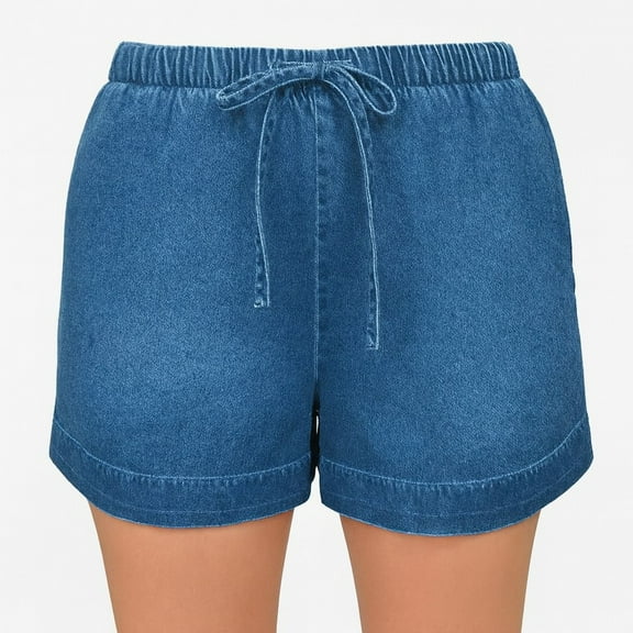 Cloth And Stone Denim Shorts, Dark Blue, Size XL