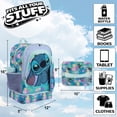 thumbnail image 3 of Disney Stitch Colorful Flower Print 5-Piece Backpack Set, 3 of 8