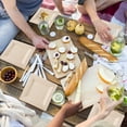 125 Pack Compostable Square Paper Plates 6 inch Disposable, Eco ...
