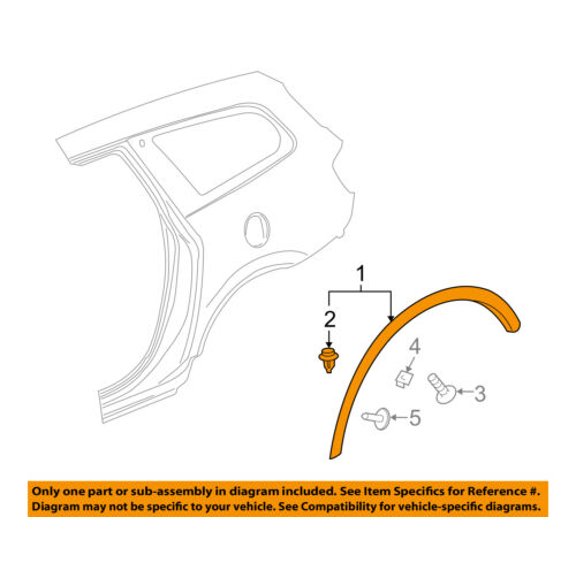 Buick GM OEM 08-16 Enclave Fender-Wheel Flare Molding Left 22785289