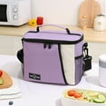 thumbnail image 2 of Summer Savings! Outoloxit Small Lunch Box for Men Women Super Thermal Insulated Lunch Cooler Bag Reusable Lunch Pail with Adjustable Shoulder Strap for Work School Picnic, Purple, 2 of 9