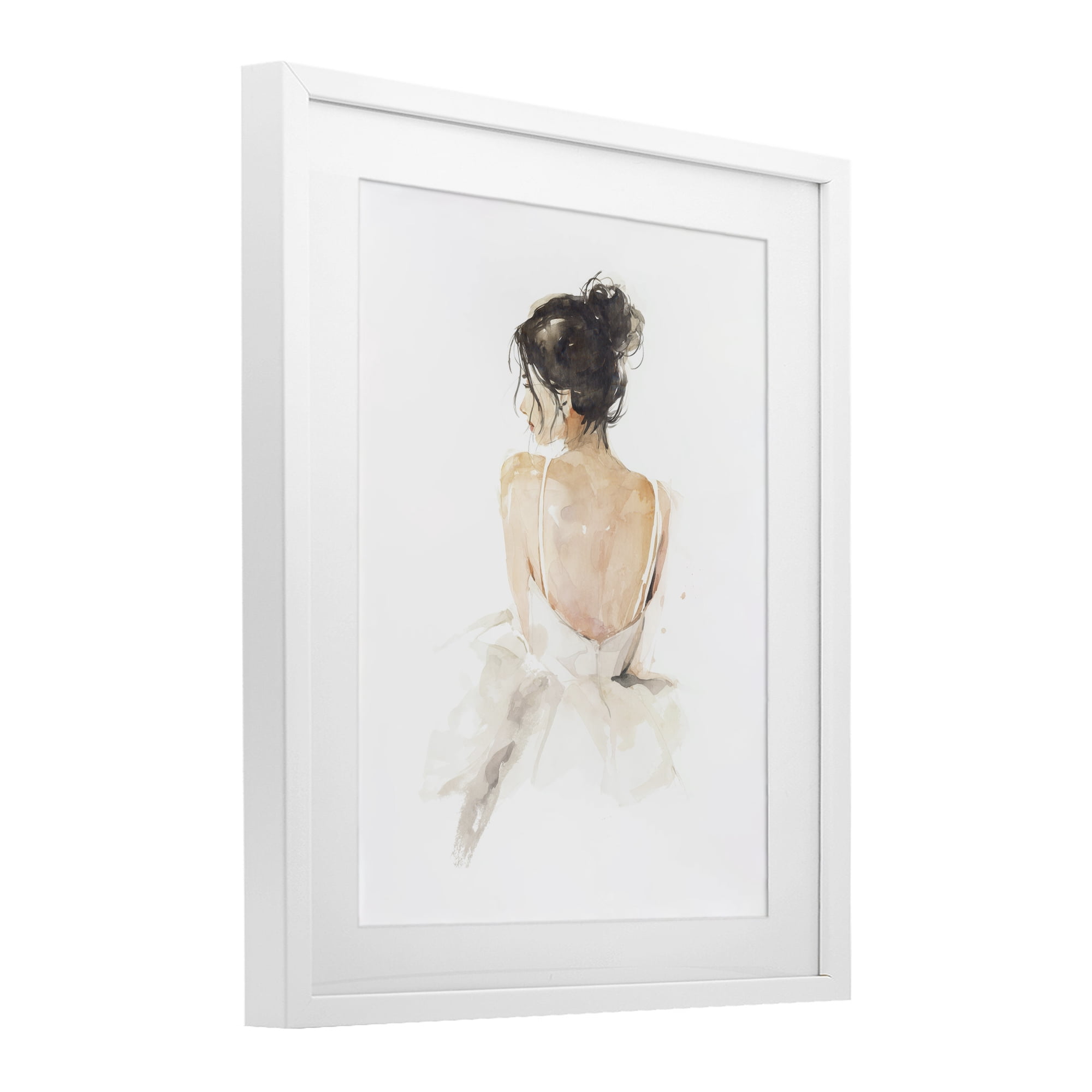 Stupell Industries Feminine Serenity Woman White Framed Print Under Glass, design by Svetlana Aleynikova