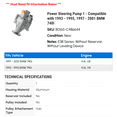 thumbnail image 2 of Power Steering Pump 1 - Compatible with 1993 - 1995, 1997 - 2001 BMW 740i 1994 1998 1999 2000, 2 of 2