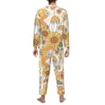 thumbnail image 5 of Bingfone Men'S Pajama Set 2 Piece Loungewear Pjs, Long Sleeve With Pajama Pants-Groovy Hippie Flower Mushrooms, 5 of 9