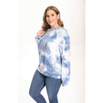 thumbnail image 4 of CASSIE LIZ Plus Size Womens Hoodies Long Sleeve Tie Dye Oversized Sweatshirts Casual Loose Blue Hoodies Drawstring Pullover Fall and Winter Tops 3XL 22W 24W, 4 of 7