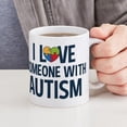 thumbnail image 6 of CafePress - Love Someone With Autism Mugs - 11 oz Ceramic Mug - Novelty Coffee Tea Cup, 6 of 6