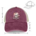 thumbnail image 2 of We Don’t Care Club Wine Red Hat Adjustable Funny Fashion Unisex Baseball Cap for Men Women, 2 of 7