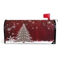 thumbnail image 1 of Christmas Tree Magnetic Mailbox Cover Snowflakes Mailbox Wrap Post Letter Box Cover Home Decorative for Standard Mailboxes, 1 of 5