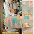 thumbnail image 5 of Pioneer Flower Floral Print Pattern Round Tablecloth 60 X 60 Inch, Wrinkle Resistant Wipeable Table Cloth for Kitchen Dining Picnic Patio Party, 5 of 6