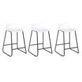 thumbnail image 1 of Bronte Living 24 inch Modern PP Counter Stool with Rubber Protectors, Comfortable Footrest and Low Backrest for Kitchen, Restaurant, Café - Series Amelia 24" - Set of 3, 1 of 6