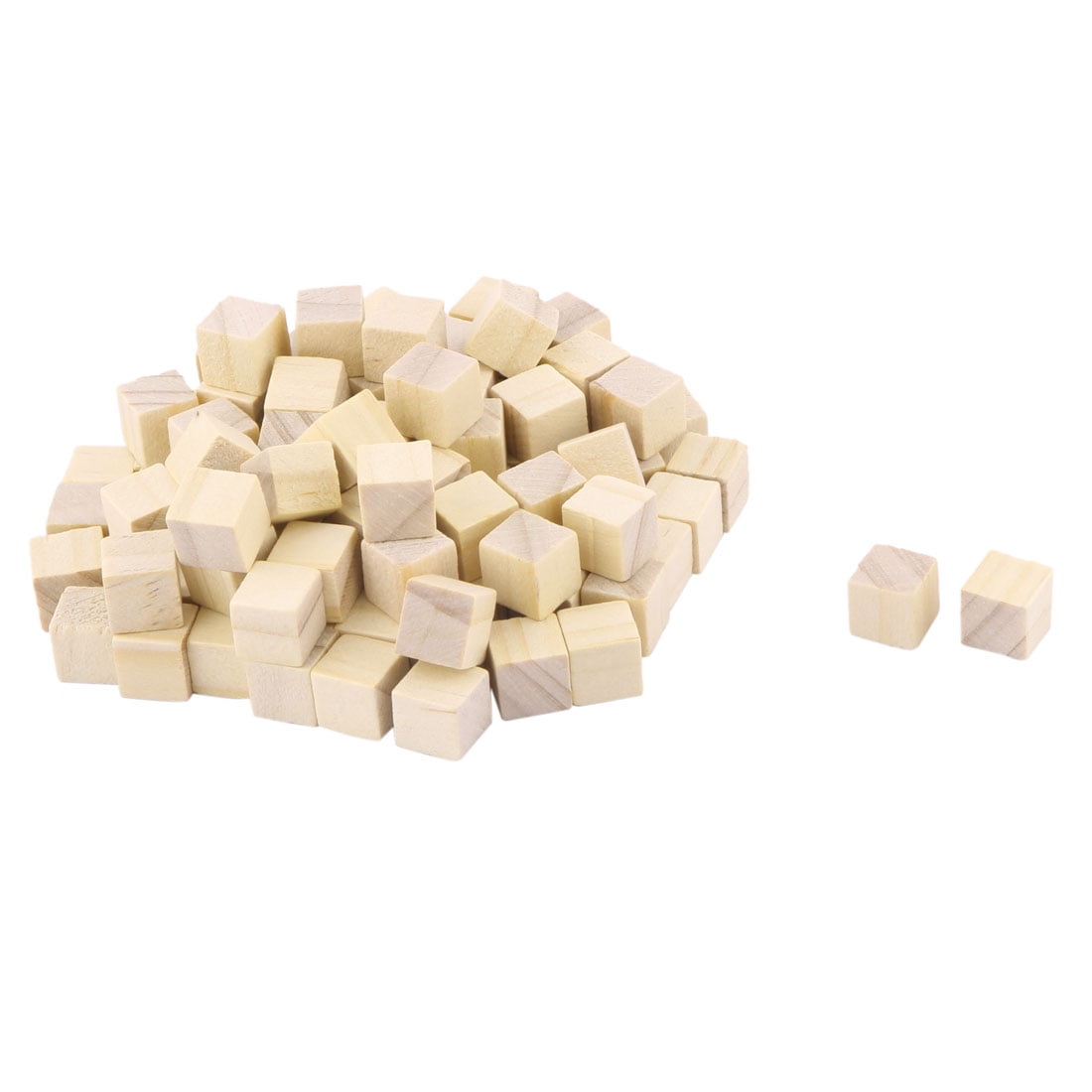 Wooden DIY Crafts Scrapbooking Embellishment Block Beige 10 x 10 x 10mm