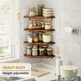 thumbnail image 5 of Fairy 4 Tier Rustic Brown Corner Floating Shelves for Wall, Farmhouse Corner Shelf Unit, 5 of 7