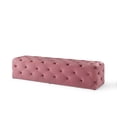 thumbnail image 3 of Anthem 72" Tufted Button Entryway Performance Velvet Bench,Dusty Rose, 3 of 3