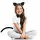 thumbnail image 5 of 1 juego de diadema con orejas de gato para Halloween, pajarita y cola para mujeres y niños, accesorios de disfraz de gato peludo para fiestas y disfraces, 5 of 8