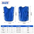 thumbnail image 2 of Scrimmage Training Vest 25x17" Soccer Jersey Sport Team Pinnies, Dark Blue 6 Pack, 2 of 6