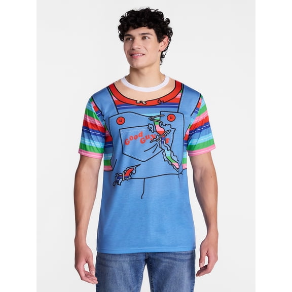 Chucky Men's and Big Men's Graphic Cosplay Tee and Beanie Set, 2-Piece, Sizes XS-3XL