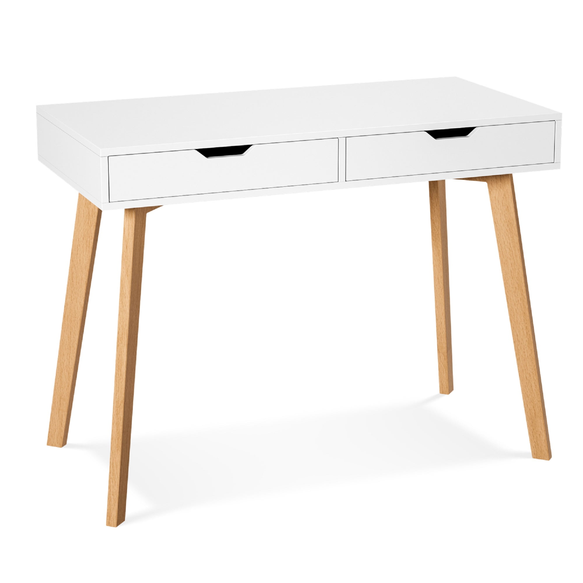 Homfa White Desk with Drawers Study Work Desk Table for Home