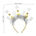 thumbnail image 2 of Golden Fabric New Year Headband Festive Party Accessory for All Ages, 1 Pack Celebration Decoration, 2 of 6