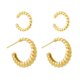 thumbnail image 5 of Earring Set Alloy Coil Earrings Hong Kong Style Pure Copper Ear Bone Clip Personality Combination Earrings for Women------Product code 77531, 5 of 5