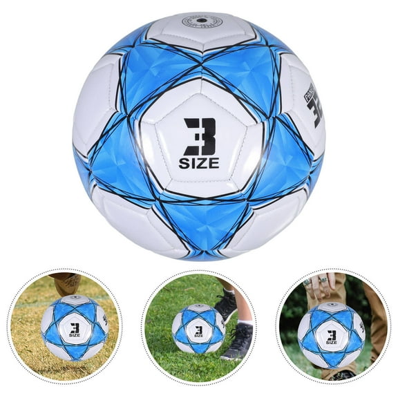 CATIEBYE Kids Football Soccer Ball Blue PVC 1Pcs