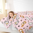 thumbnail image 4 of Feelyou Cute Cat Kitten Twin Comforter Sets, Cartoon Animal Bedding Set, 2pcs, 4 of 8