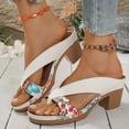 thumbnail image 2 of Women's Orthopedic Arch Support Chunky Heel Sandals 2026 Summer Comfort Slip-On Wedge Flip Flops Casual Party Vacation Beach Wedding Heeled Shoes, 37, 2 of 6