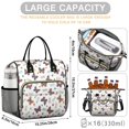 thumbnail image 5 of Butterfly and Flower Orange Pattern Insulated Leakproof Lunch Box for Women, Large Lunch Bag for Tween Teen Adult, Loncheras Para Mujer for Work Beach Travel Picnic Camping, 5 of 6