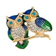 thumbnail image 4 of FRCOLOR Chic Owl Shape Breastpin Creative Brooch Pin for Decoration Use Made of Alloy Multi Color 2.5 inch, 4 of 8