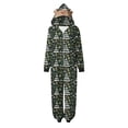 thumbnail image 3 of Odeerbi Christmas Onesie Pajamas for Family Holiday Sleep Jumpsuit Long Sleeve Family Christmas Pajamas Matching Sets Mom Fashion Lattice Print Plush Jumpsuit Sleepwear PJs Set Green, 3 of 7