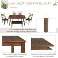 thumbnail image 5 of Breakfast Dining Table Sets, 6 Piece Wood Breakfast Table with 4 Piece Upholstered Dining Chairs and Bench, Dinette Set with Thick Legs & Walnut Finish Frame, for Apartment Breakfast Nook, S12648, 5 of 9
