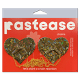 thumbnail image 4 of Chains: Gold Shattered Disco Ball Heart with Gold Chains Nipple Pasties by Pastease®, 4 of 4