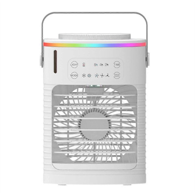 Personal Evaporative Air Cooler with 4 Wind Speed & LED Light,Small Desktop Quiet Cooling Fan