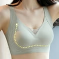 thumbnail image 4 of WCMZJ Womens Seamless Push Up Bra No Underwire Comfort Support Breathable Soft Wireless Bralette Full Coverage Sport Everyday Bra Green XXL, 4 of 8