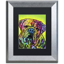 Trademark Fine Art "Hey Bulldog" Canvas Art by Dean Russo, Black Matte, Silver Frame