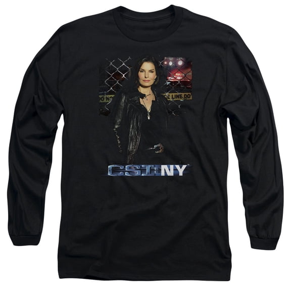 Csi Ny Jo Long Sleeve Adult 18/1 T-Shirt Black