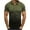 Army Green, variant on PATLOLLAV Mens,Men 3D Print Lapel Half Button Pullover Athleisure Short Sleeve T-Shirt