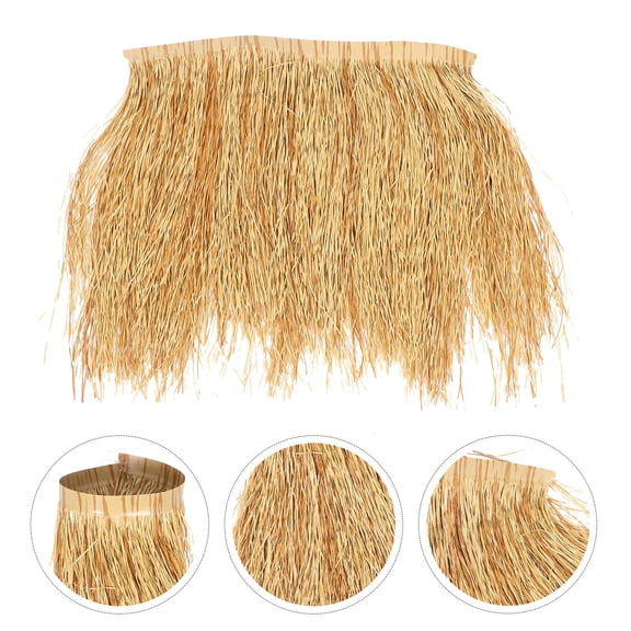 Milisten Simulated Thatch Straw Roof for Garden Yard, Realistic Thatch Roofing Decor, Outdoor Patio and Landscape Decoration