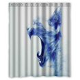 thumbnail image 1 of ABPHQTO Lindo Animal Caballo Pingüino Tigre Loro Cortina de Ducha Impermeable Cortina de Ducha 150x180 cm, 1 of 2