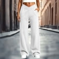 thumbnail image 2 of AherBiu Yoga Pants for Women Crossover Waisted Straight Wide Leg Baggy Loose Fitted Athletic Workout Pants with Pockets, 2 of 7