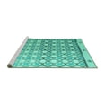 thumbnail image 2 of Ahgly Company Machine Washable Indoor Rectangle Abstract Turquoise Blue Modern Area Rugs, 7' x 9', 2 of 4