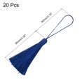 thumbnail image 2 of Unique Bargains 6.5' Silky Bookmark Tassels with Loop for DIY Craft Accessory, 20Pack Dark Blue, 2 of 5
