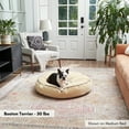 thumbnail image 3 of Happy Hounds Scout Round Reversible Pillow Dog Bed, Buttercream, Medium, 3 of 7