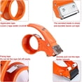 thumbnail image 3 of Tape Dispenser, Manual Dispenser for 50mm (2 Inch) Packaging Tape, Hand Held Tape Dispenser, Orange, 3 of 4