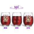 thumbnail image 2 of Happy New Year with German Shepherd Fireworks Holiday Xmas Winter 2025 15oz Stemless Wine Glass Mug Alsatian Dog Lover Gifts Wine Glasses Cup - 00025, 2 of 5