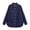 Dark Blue, variant on Women's Washed Oversized Denim Shirt Lapel Long Sleeve Curved Hem Button up Jean Shacket for Travel Daily Streetwear Beige XS
