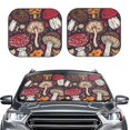 thumbnail image 2 of Disketp 2 Piece Forest Wild Mushroom Pattern Windshield Sunshades,Folding Windshield Sun Shade For Car Suv Trucks Sedan,Blocks Uv Rays Sun Visor Protector-Small, 2 of 7